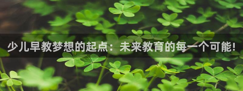 天顺娱乐巾67五壹叁八：少儿早教梦想的起点：未来教育的每一个可能!