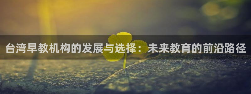 天顺娱乐槐46 99杂：台湾早教机构的发展与选择：未来教育的前沿路径