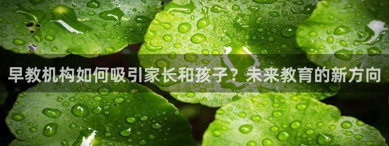 天顺娱乐nu金氵手氵指rx：早教机构如何吸引家长和孩子？未来教育的新方向