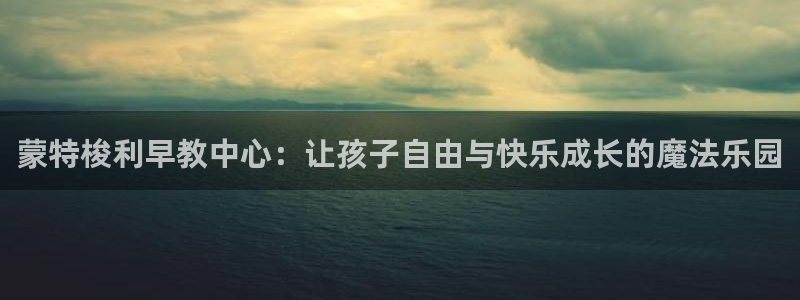 天顺娱乐代理怎么样啊：蒙特梭利早教中心：让孩子自由与快乐成长的魔法乐园