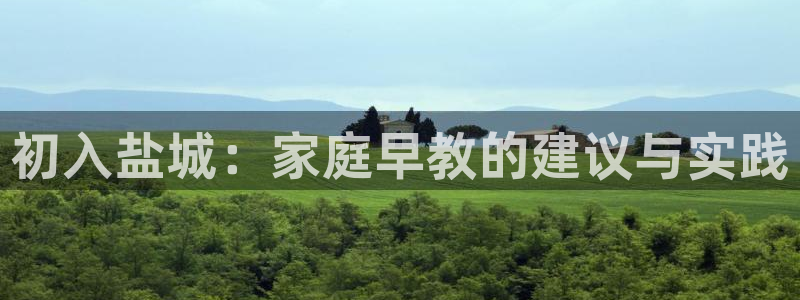 天顺娱乐 c总g管76.6606：初入盐城：家庭早教的建议与实践