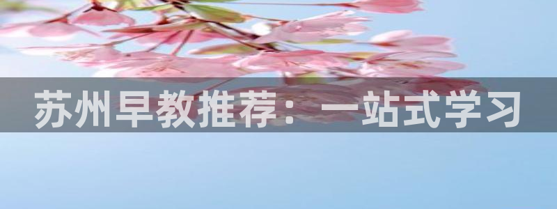 天顺娱乐罒金手指排名4：苏州早教推荐：一站式学习