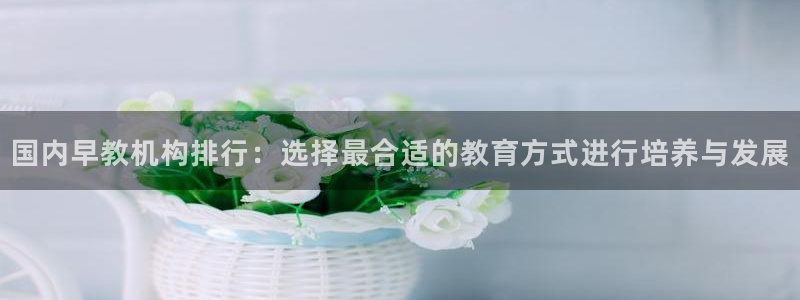 天顺娱乐兽赵秦奋83334j：国内早教机构排行：选择最合适的教育方式进行培养与发