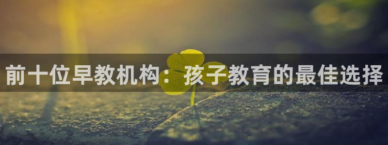 天顺娱乐傧3300：前十位早教机构：孩子教育的最佳选择