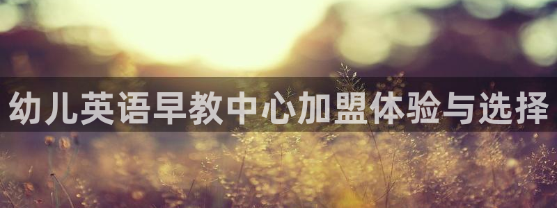 天顺娱乐主管征判官333OO：幼儿英语早教中心加盟体验与选择